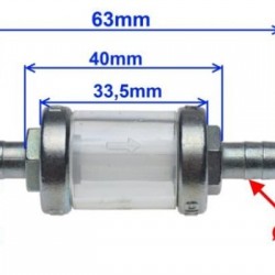 Бензинов филтър за скутер (model 4) 8mm