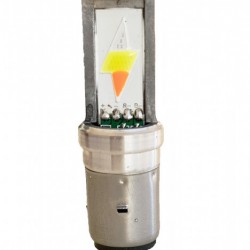 Крушка за фар за скутер/ATV/Мотоциклет 2 фази (COB led-RGB)