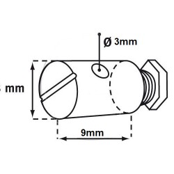 Комплект 10 бр. нипела за спирачен кабел / ускорение (model 5)