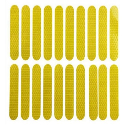 Комплект от 10 светлоотразителни стикера за тротинетка Xiaomi (жълти)