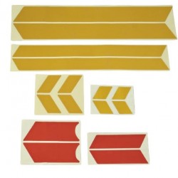 Комплект от 6 светлоотразителни стикера за тротинетка Xiaomi (Xiaomi (жълти/жълти/червени))